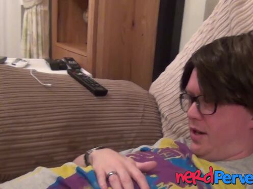 Natural tits teen Missy Kink deepthroats big nerd dick P-O-V