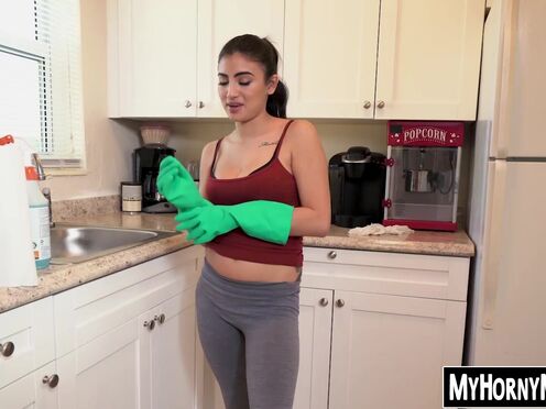 Attractive Latin maid sells her beaver for extra cash