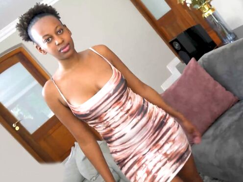 Real African amateur with an amazing booty fake casting porn video