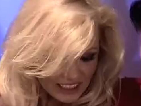 Sexy blonde boned in both holes