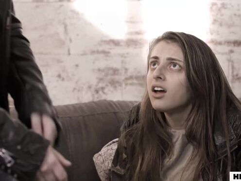 Poor girls turned into lesbian girls for money