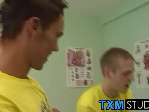 Adorable three twinks Alex Max & AJ playing doc & nurses