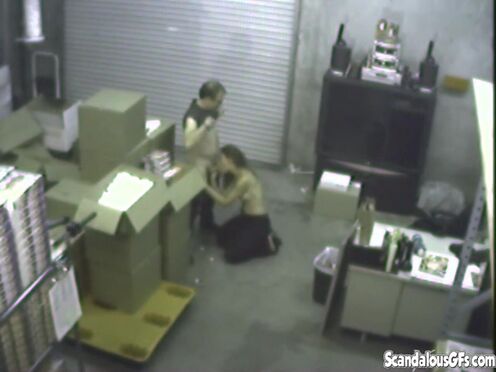 Secretary gets down & dirty sucking cock