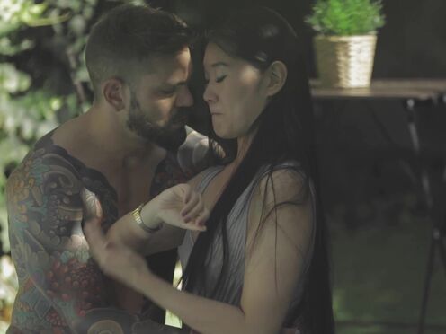 Asian Girl Katana Sucks Off Hung Inked Stud Before Outdoor Fucking