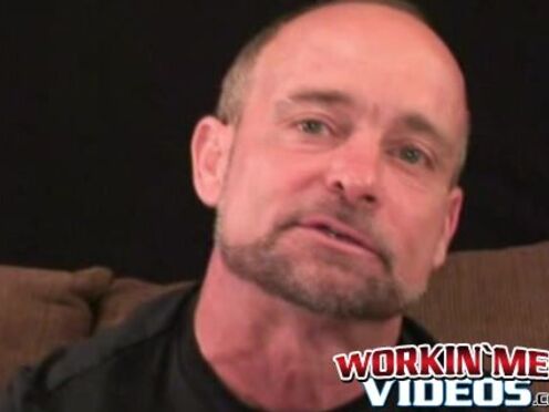 Rough stud strokes his cock solo & explodes with sexy cum