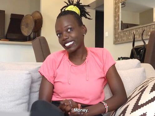 Lactating tits African STEPMOM amateur puts out during a fake casting