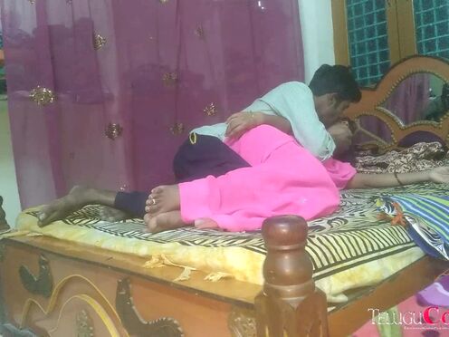 Desi Telugu Couple Celebrating Anniversary Day With  In Various Positions