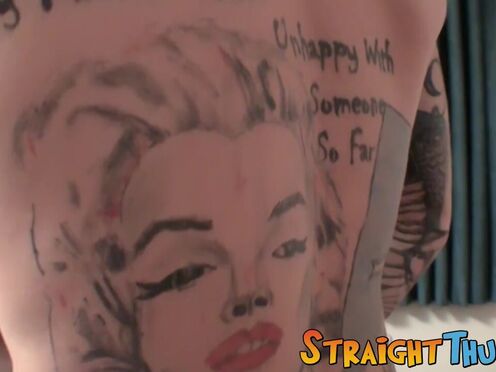 Two straight twinks masturbating hard toghether