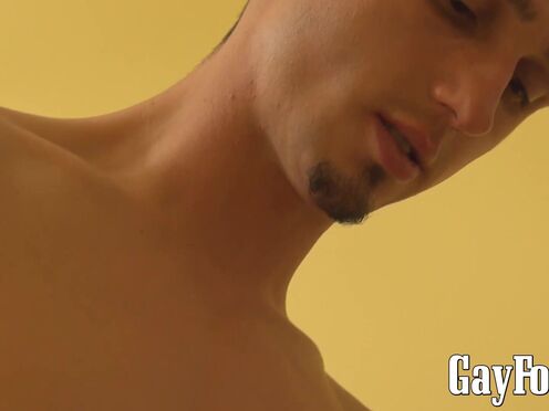 Sexy foreplay with foreskin stroking before twinks fuck