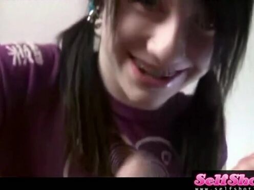 Melody Handjob closeup playing balls