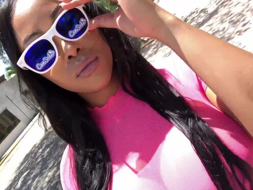 Camsoda - Moriah Mills Public See Through Lingerie & Oiled Up Black Booty