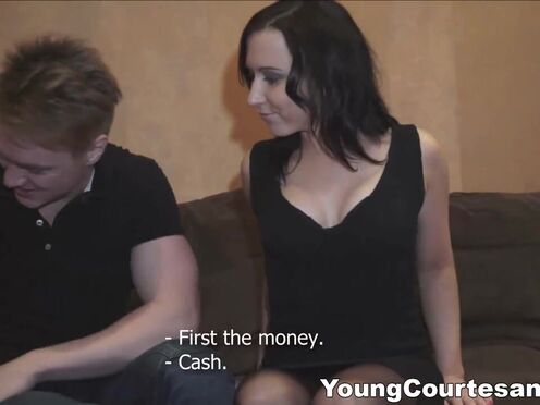 Young tatted escort teen gets cum on her hot tattoo