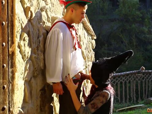 Hansel gets ravaged by the ugly witch