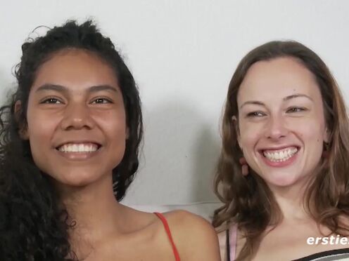 Two Raunchy Forest Girls Get Frisky Outside