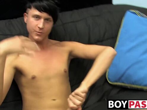 Throbbing meat teen Chad masturbates in passionate solo