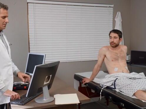 Doctor's Contraction Simulator Goes Wild: Silver Fox & Twink Nurse Get Naughty