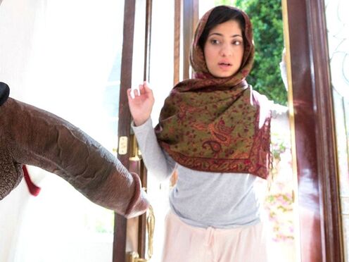 Hijab teen getting some ebony meat