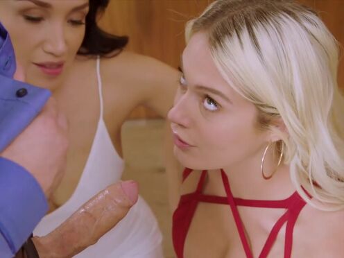 VIXEN XXX 2 Mesmerizing Dolls Take Turns on Mick's D