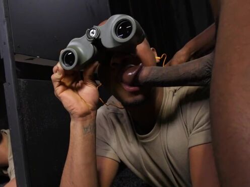 Soldier Threeway at Shooting Range