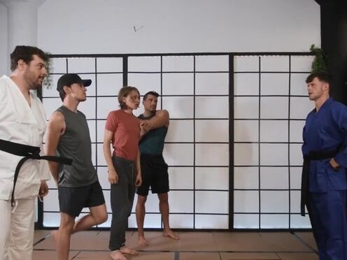 First Martial Arts Class Gets Steamy with Sexy Sensei Finn
