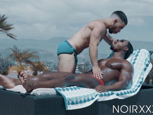 Hunk Papi Suave takes ass pumping huge black cock from muscular DAngelo Jackson