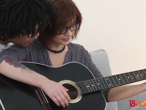 Guitar Tutor Shags 18 y. o. Ginger Wannabe College Girl